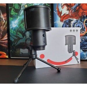 USB Desktop PC Microphone with Pop Filter for Computer and Mac